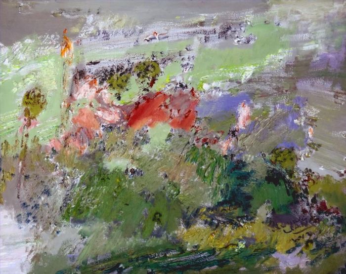 Liu Mingliang's Contemporary Oil Painting - Lotus Pond