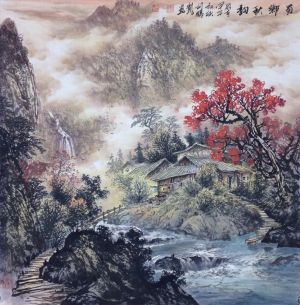 Contemporary Artwork by Liu Pengkai - Autumn in Sichuan