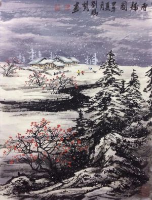 Contemporary Artwork by Liu Pengkai - Snow