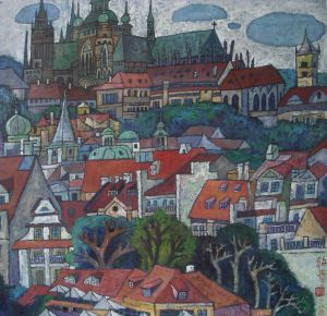 Spring in Prague - Contemporary Chinese Painting Art