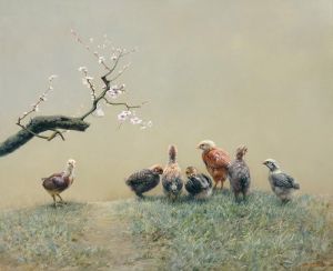 Contemporary Oil Painting - Peach Garden 2