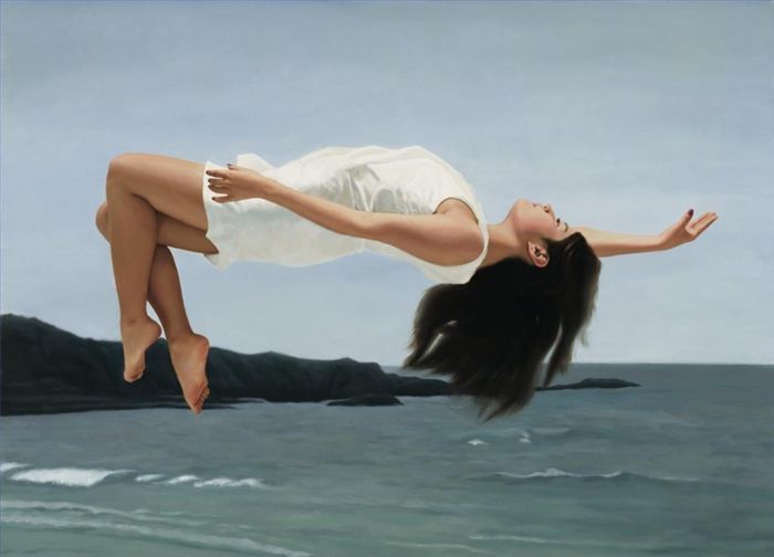 Liu Yanfeng's Contemporary Oil Painting - Suspension