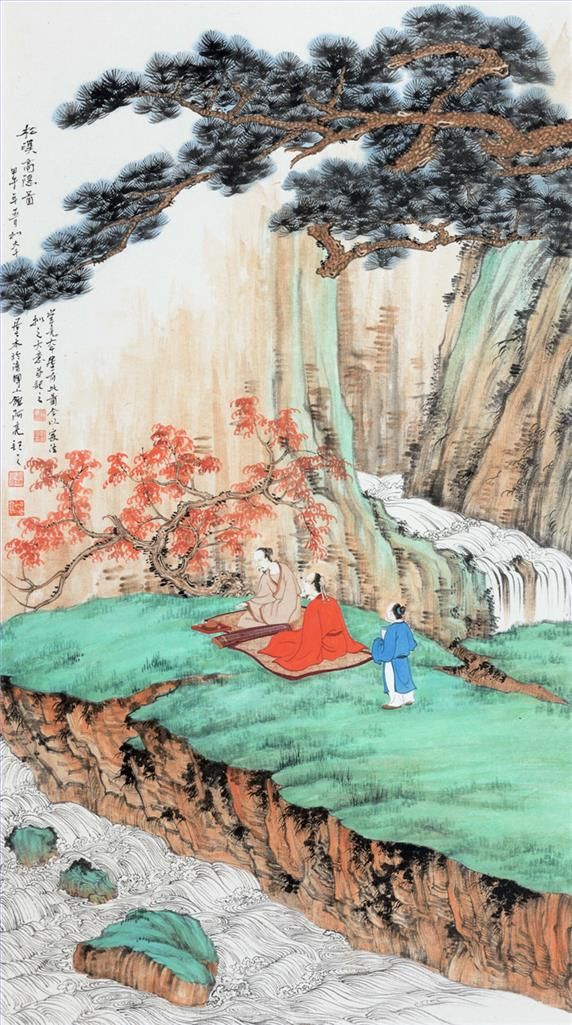 Liu Yongliang's Contemporary Chinese Painting - Hermits in Songxi