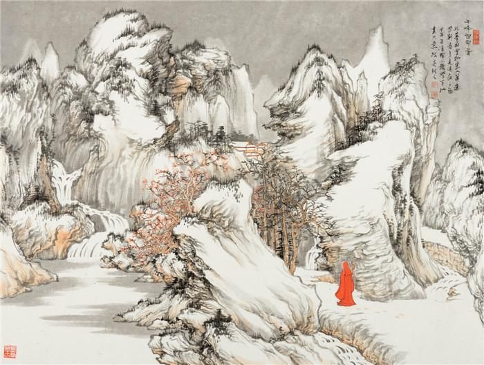 Liu Yongliang's Contemporary Chinese Painting - Snow Over Mountains