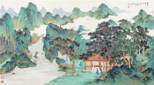Contemporary Chinese Painting - Waterfall in Xishan