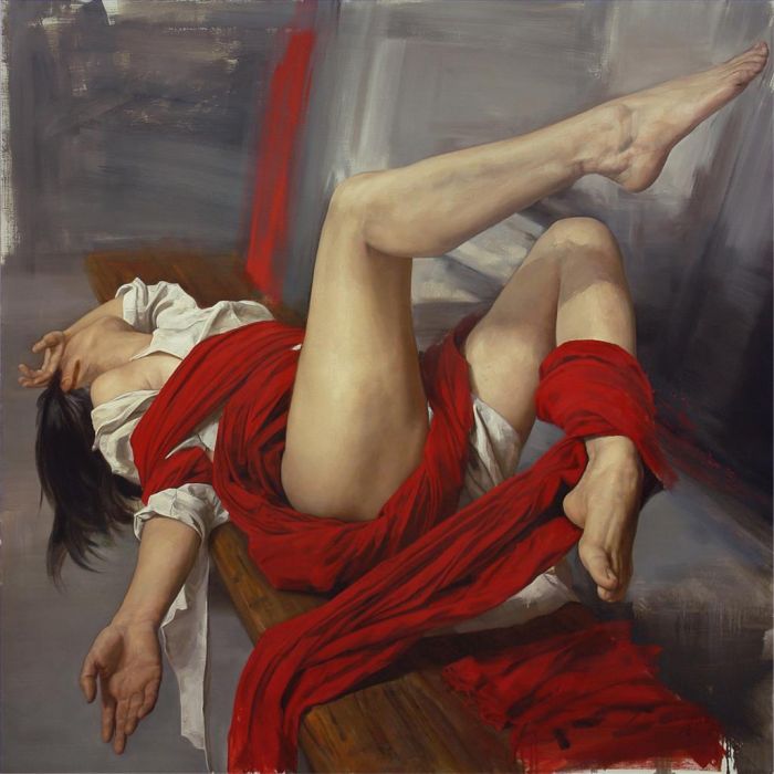 Liu Yuanshou's Contemporary Oil Painting - Dance