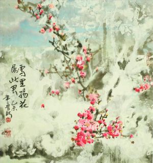 Contemporary Artwork by Lu Qiu - Flower in The Snow 2