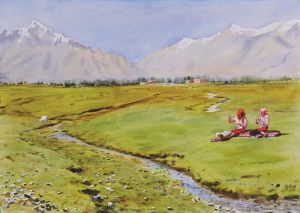 Contemporary Chinese Painting - At Noon in Pamir Highland