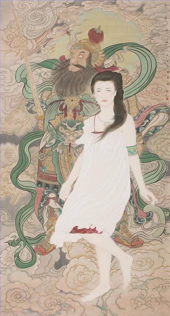 Luo Can's Contemporary Chinese Painting - Guard For A Thousand Years
