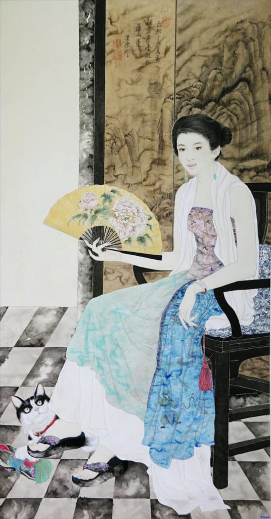 Luo Can's Contemporary Chinese Painting - The Portrait of A Lady