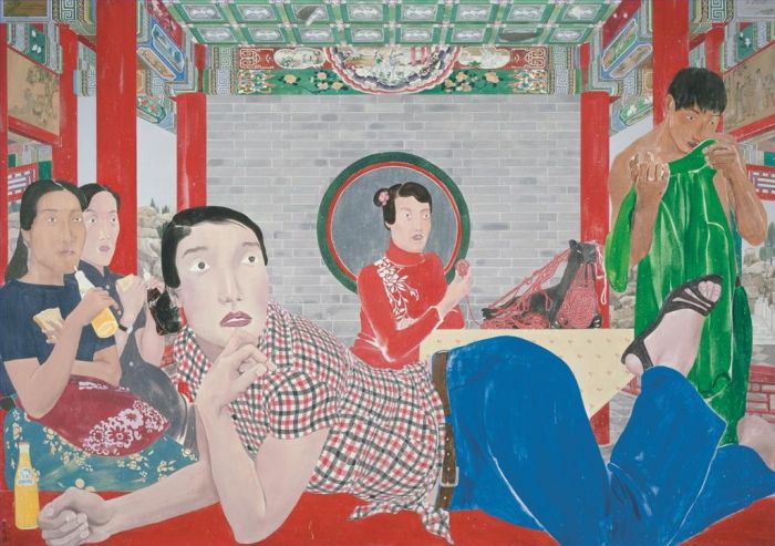 Ma Xiaoteng's Contemporary Oil Painting - The Fourth Girl