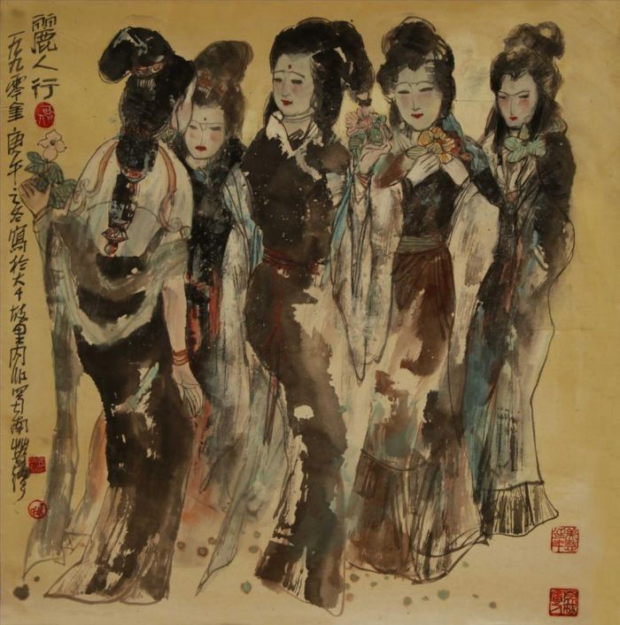 Meng Yingsheng's Contemporary Chinese Painting - Beauties