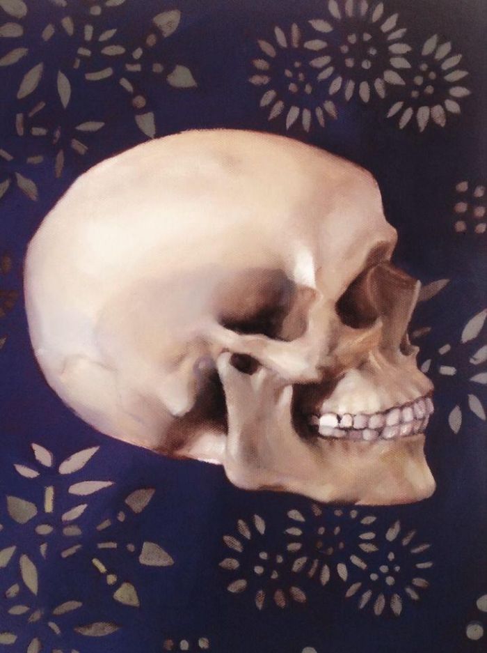 Niu Yansu's Contemporary Oil Painting - Illusion of Human Skeleton 2