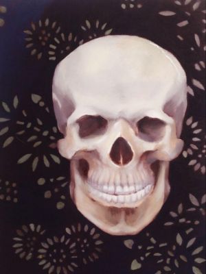 Illusion of Human Skeleton - Contemporary Oil Painting Art