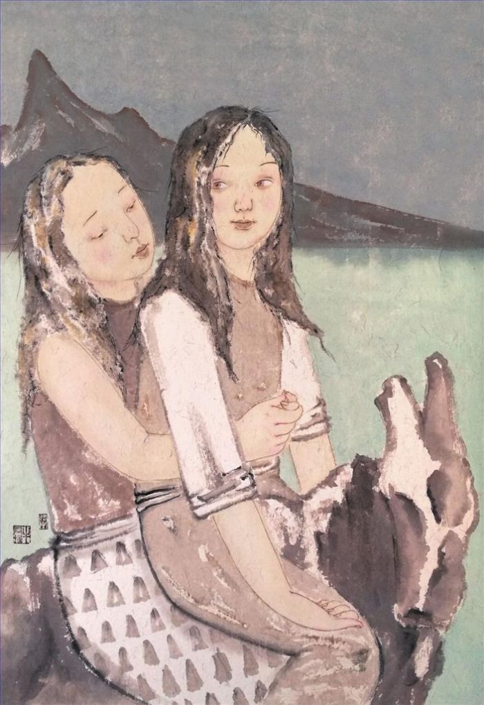 Niu Yubo's Contemporary Chinese Painting - Bosom Friend