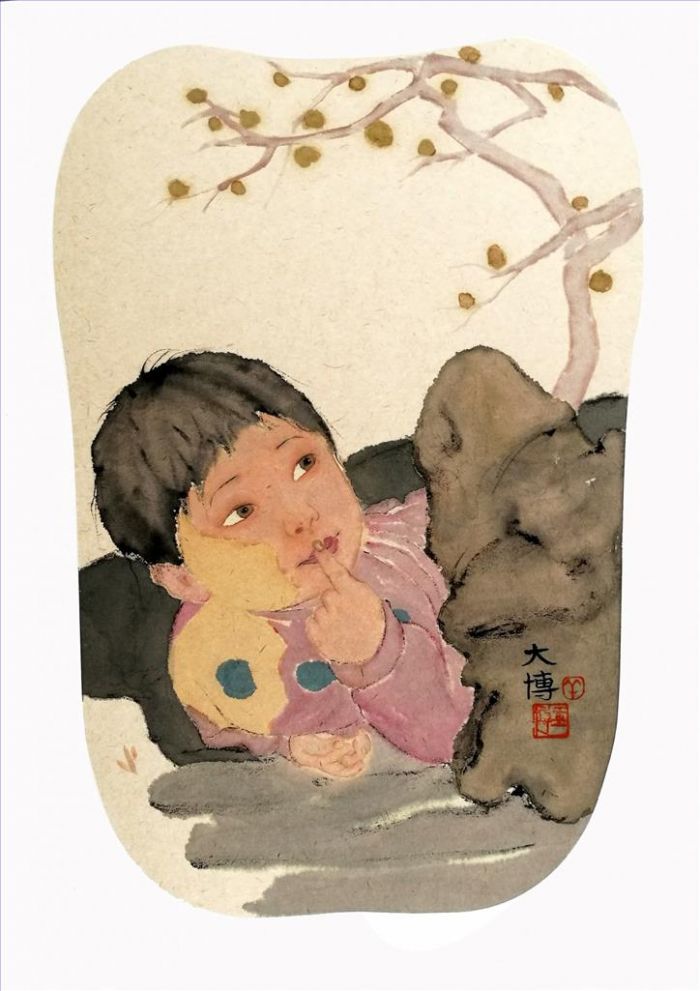 Niu Yubo's Contemporary Chinese Painting - Child'S Fun