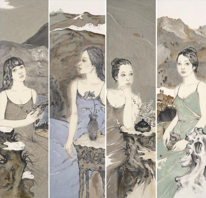 Niu Yubo's Contemporary Chinese Painting - Longings