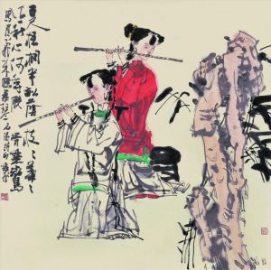 Contemporary Artwork by Qian Zongfei - Beautiful Music of Xiao