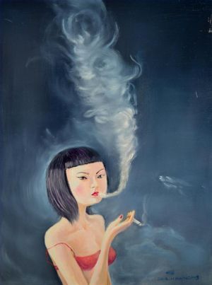 Contemporary Oil Painting - Smoke
