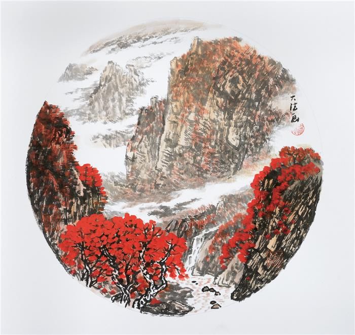 Shi Dafa's Contemporary Chinese Painting - Circular Fan