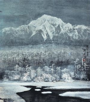 Contemporary Artwork by Shi Dafa - Snow in Jinggang