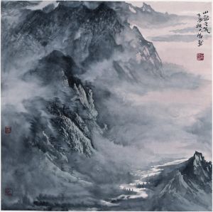 Contemporary Artwork by Shi Dafa - The Grandeur of The Mountain