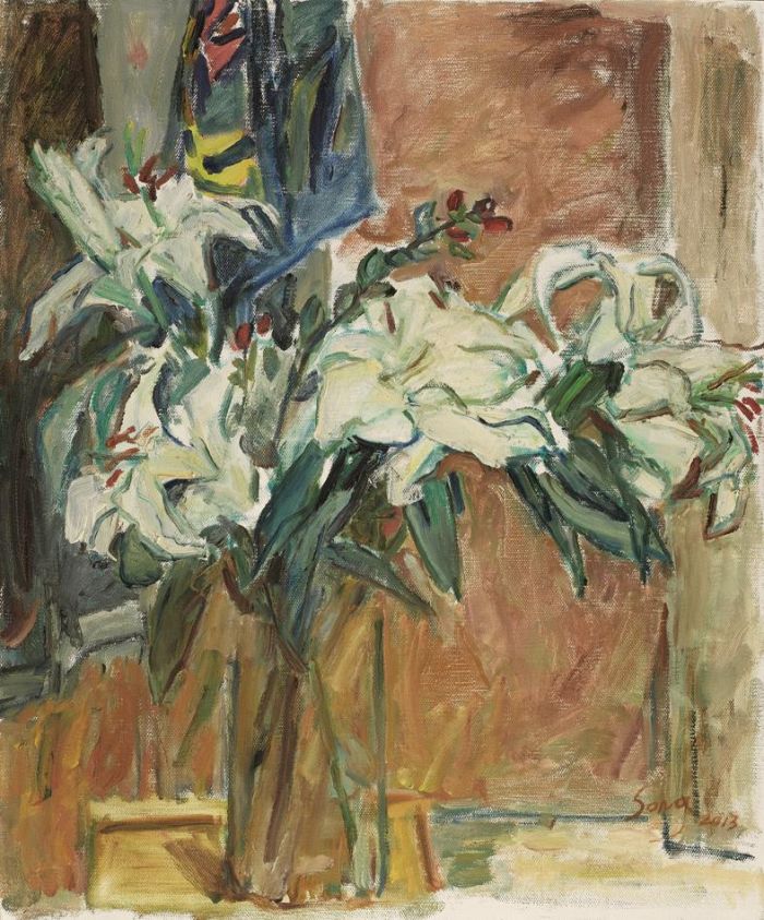 Song Xianzhen's Contemporary Oil Painting - Lily