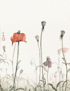 Contemporary Chinese Painting - Corn Poppy