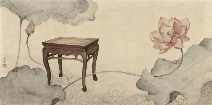 Song Yang's Contemporary Chinese Painting - Painting of Flowers and Birds in Traditional Chinese Style 3