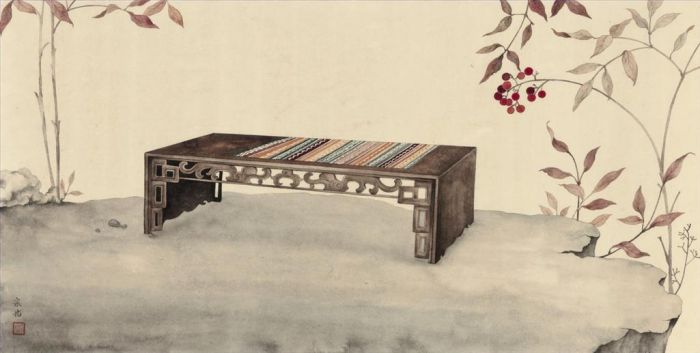 Song Yang's Contemporary Chinese Painting - Painting of Flowers and Birds in Traditional Chinese Style