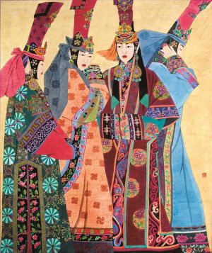 Contemporary Chinese Painting - Mongolia Ladies