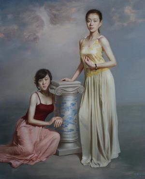 Contemporary Artwork by Su Xin - Blue and White 3