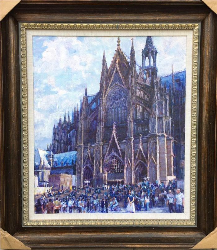 Su Yangyang's Contemporary Oil Painting - Cologne Cathedral