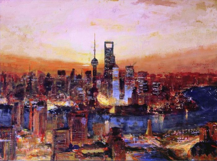 Su Yangyang's Contemporary Oil Painting - Sunrise in The East