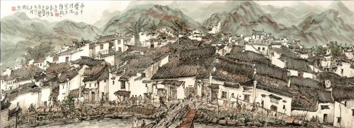 Sun Chengping's Contemporary Chinese Painting - Ziyuan Likeng