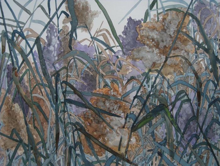 Sun Miao's Contemporary Various Paintings - Reed Catkins 4