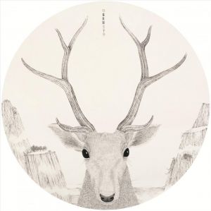 Contemporary Chinese Painting - Lucky Deer