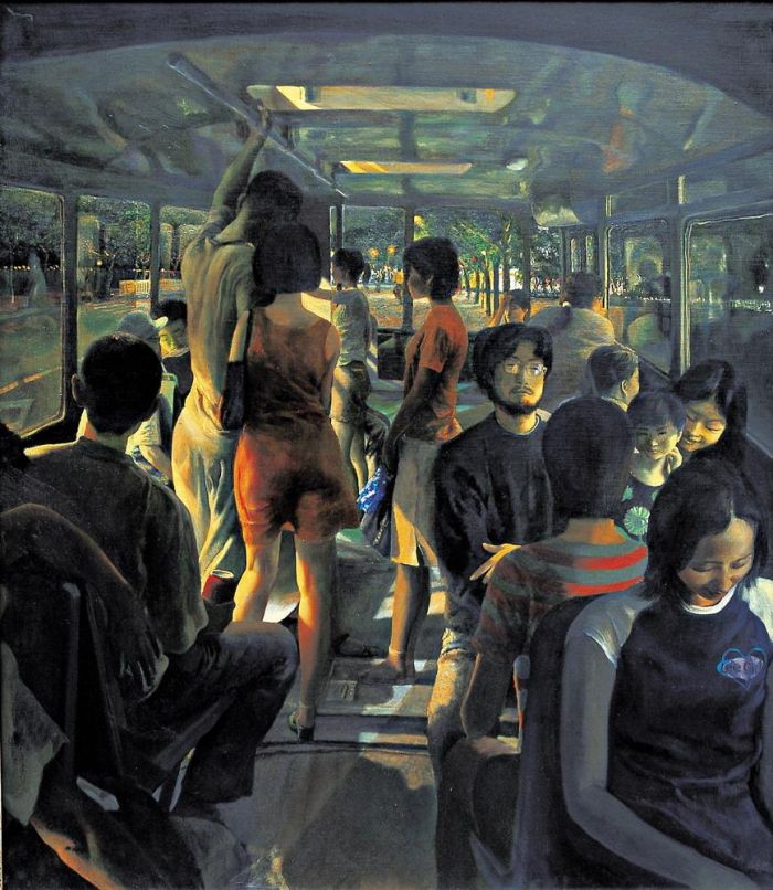 Tan Zidong's Contemporary Oil Painting - Bus Series