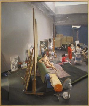 Contemporary Oil Painting - Story in The Painting Studio