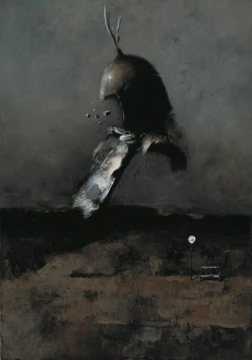 Tang Wugang's Contemporary Oil Painting - Warrior Death