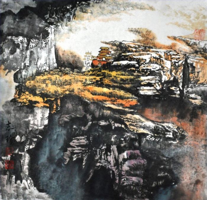 Tang Zhizhen's Contemporary Chinese Painting - Splash Color Landscape