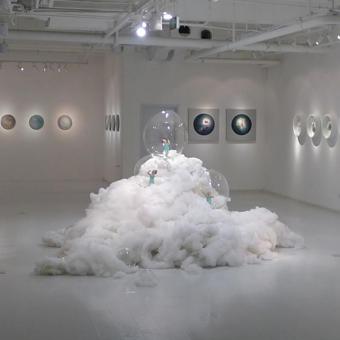 Tian He's Contemporary Sculpture - Bubble Series on Scene Exhibition 2