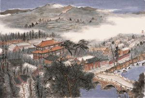 Contemporary Chinese Painting - Dongzhen Temple in Yishan
