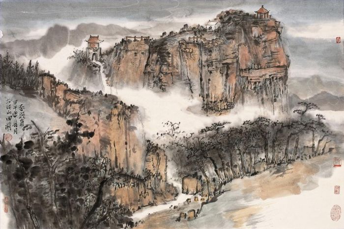 Tian Meng's Contemporary Chinese Painting - Yishan Mount