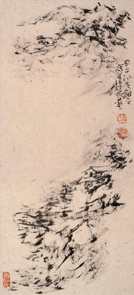 Tong Heping's Contemporary Chinese Painting - Coke Ink Landscape