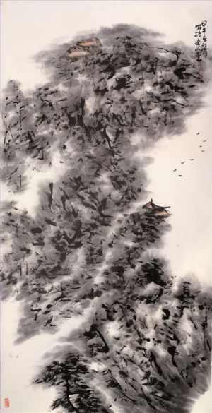 Contemporary Chinese Painting - Voice of The Mountain Temple
