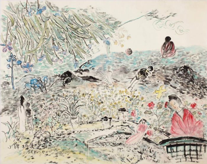 Tongxixiaochan's Contemporary Chinese Painting - Bloom Over Bloom