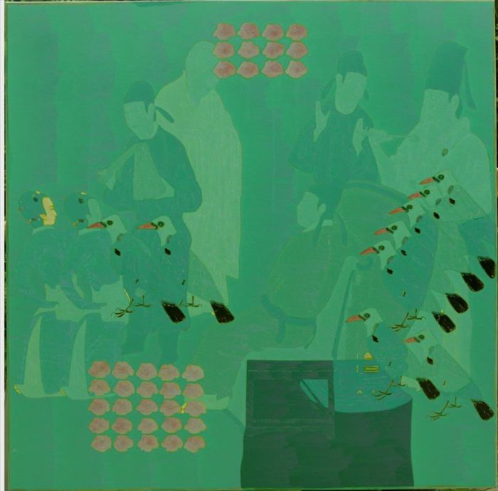 Wang Chongxue's Contemporary Oil Painting - Front Back Left Right 2