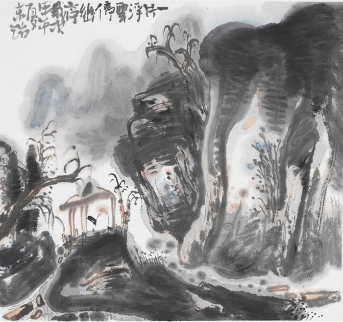 Wang Dongrui's Contemporary Chinese Painting - A Withered Lotus Pond 5