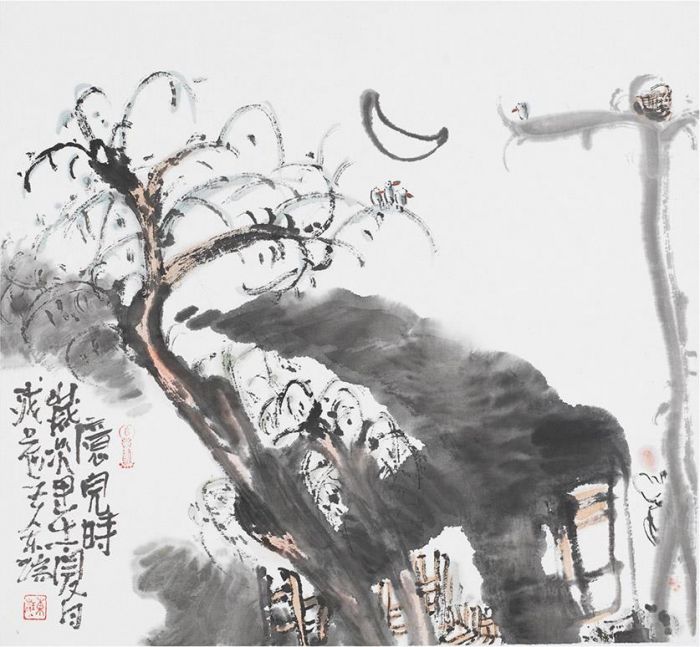 Wang Dongrui's Contemporary Chinese Painting - Memory of Childhood